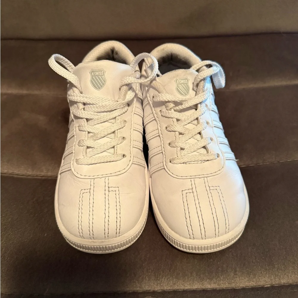 K-Swiss Kids All-White Sneakers